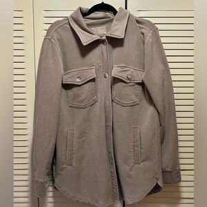 Altar'd State Ribbed Knit Shacket - Taupe Jacket